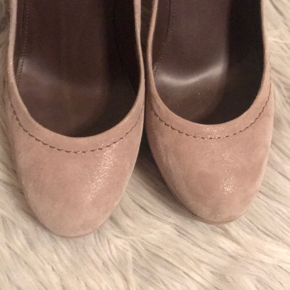 J. Crew Made in Italy shimmer nude heels size 7.5 - Picture 4 of 8